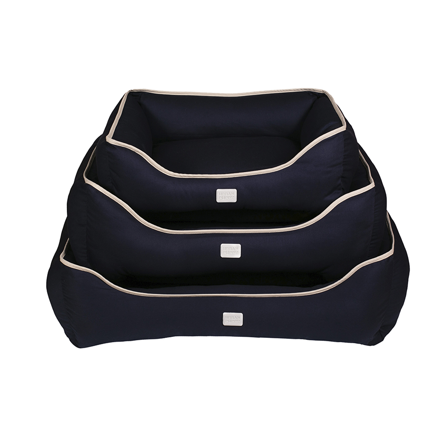 Cama Retangular Confort Sarja Lisa - Marinho