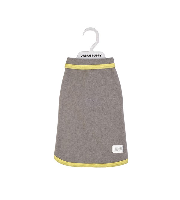 Casaco Fleece s/ Capuz - Cinza/Amarelo