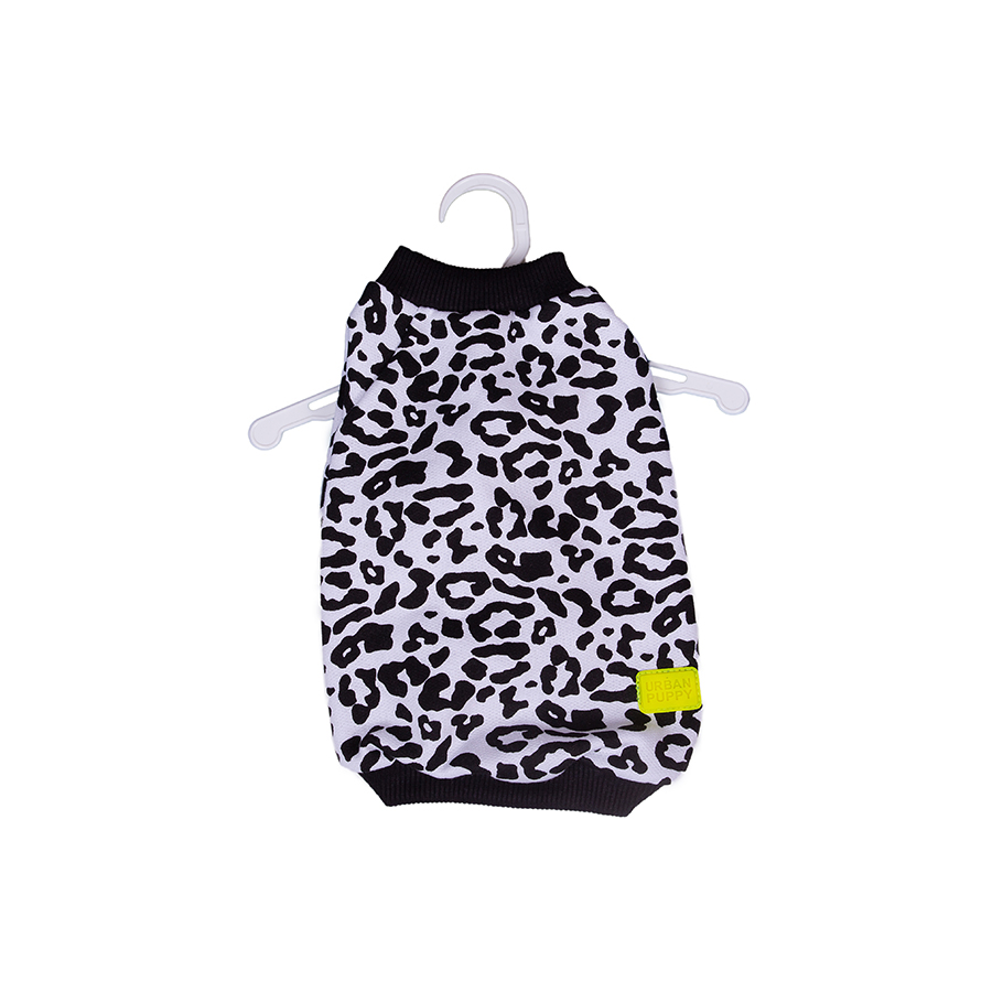 Casaco Moletom s/ Capuz Animal Print - Branco