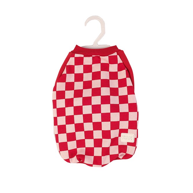 Casaco Moletom s/ Capuz Xadrez - Vermelho